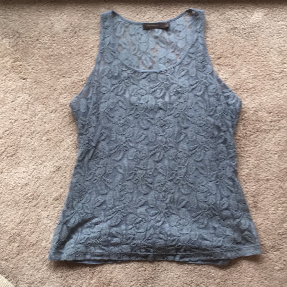 Grey lacy sleeveless top